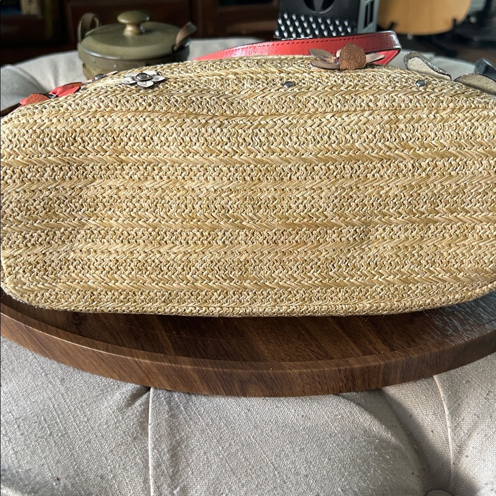 Coach Straw Purse - Picture 6 of 8